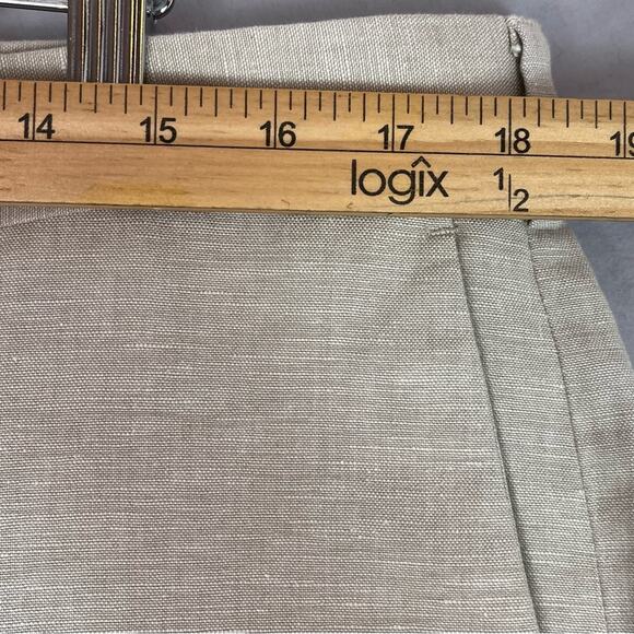 Cubavera Linen Blend Trousers Mens 36x32 Flax Khaki Neutral Vacation Pants - Picture 7 of 9